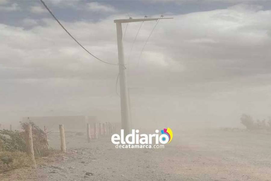 Alerta por vientos fuertes en la zona cordillerana de Catamarca