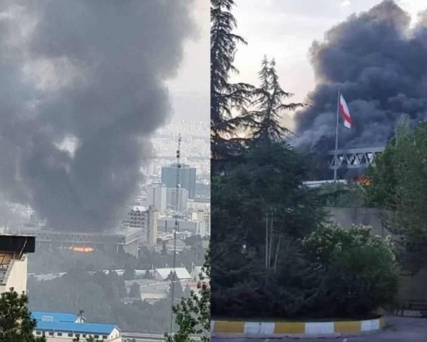 IMPACTANTE VIDEO: el momento en que un misil israelí impacta la TV de Irán en vivo
