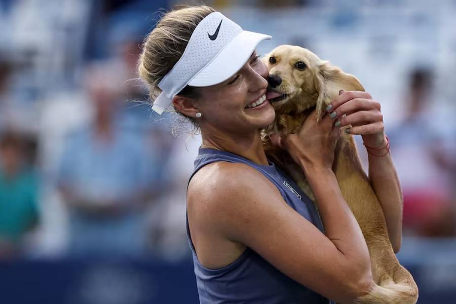 La tierna escena entre una famosa tenista y su perra en pleno court que cautiva al mundo del deporte: “Esta es mi bebé”