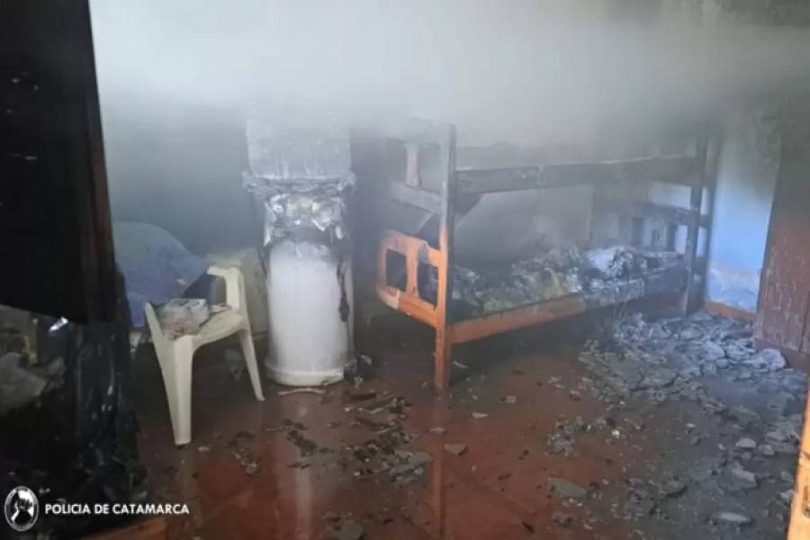 Una mujer fue hospitalizada por intoxicación tras un incendio