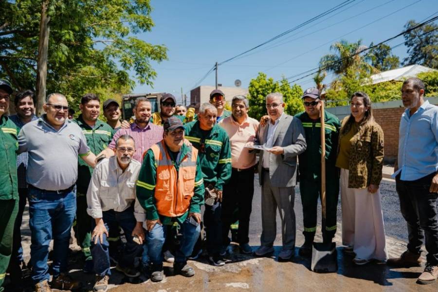 Avanza la pavimentación de una de las principales avenidas de Valle Viejo