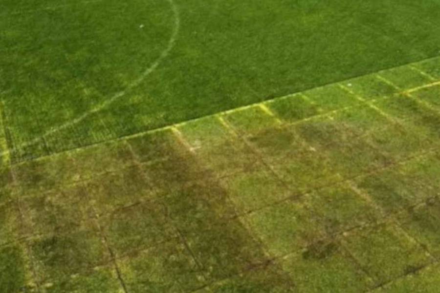 El césped del Monumental en su peor momento de cara al Superclásico ante Boca