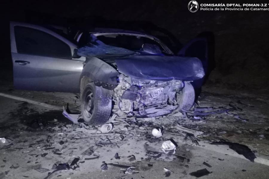 Un bebé y 10 adultos heridos tras colisión frontal en La Cébila
