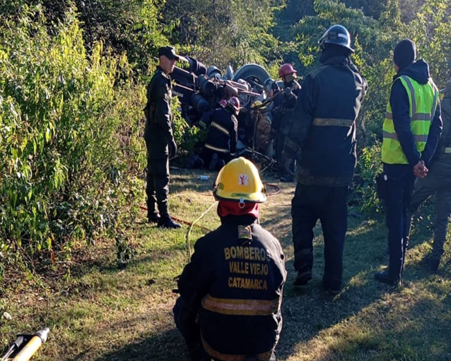 Muere el chofer de un camión tras volcar en El Totoral