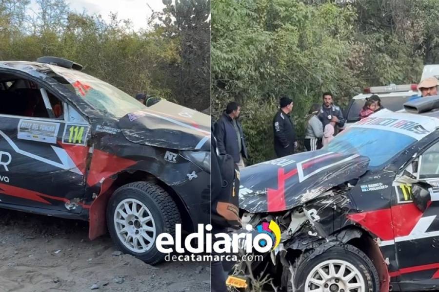 Susto y tensión el Rally del Poncho: un accidente involucró a espectadores