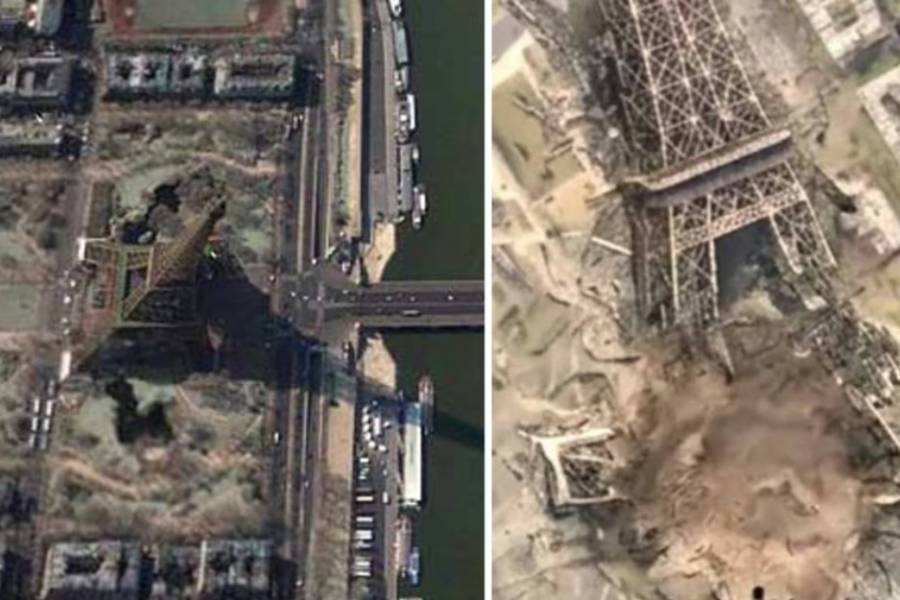 Google Earth suspendió la función para crear fotos con IA: apareció una Torre Eiffel derrumbada