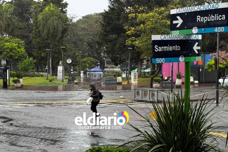 Lluvia, frio y marcado descenso de la temperatura en la capital de Catamarca