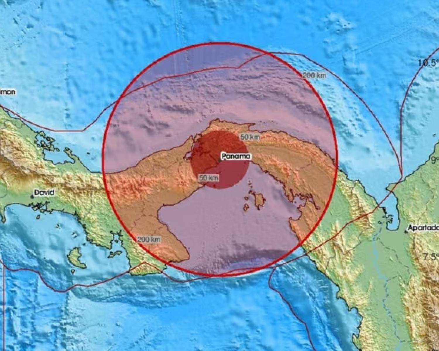 Un terremoto de magnitud 7,6 sacudió a Panamá: también se sintió en Colombia