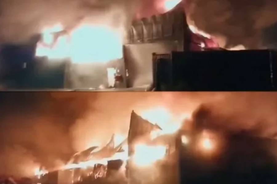 Incendio en Moreno destruyó una fábrica de colchones